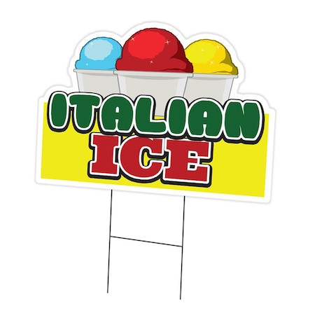 Amistad 18 x 24 in. Yard Sign & Stake - Italian Ice AM2161792